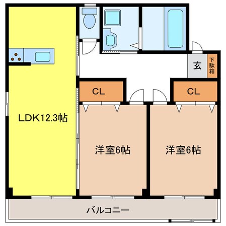 クリスタルパレスの物件間取画像